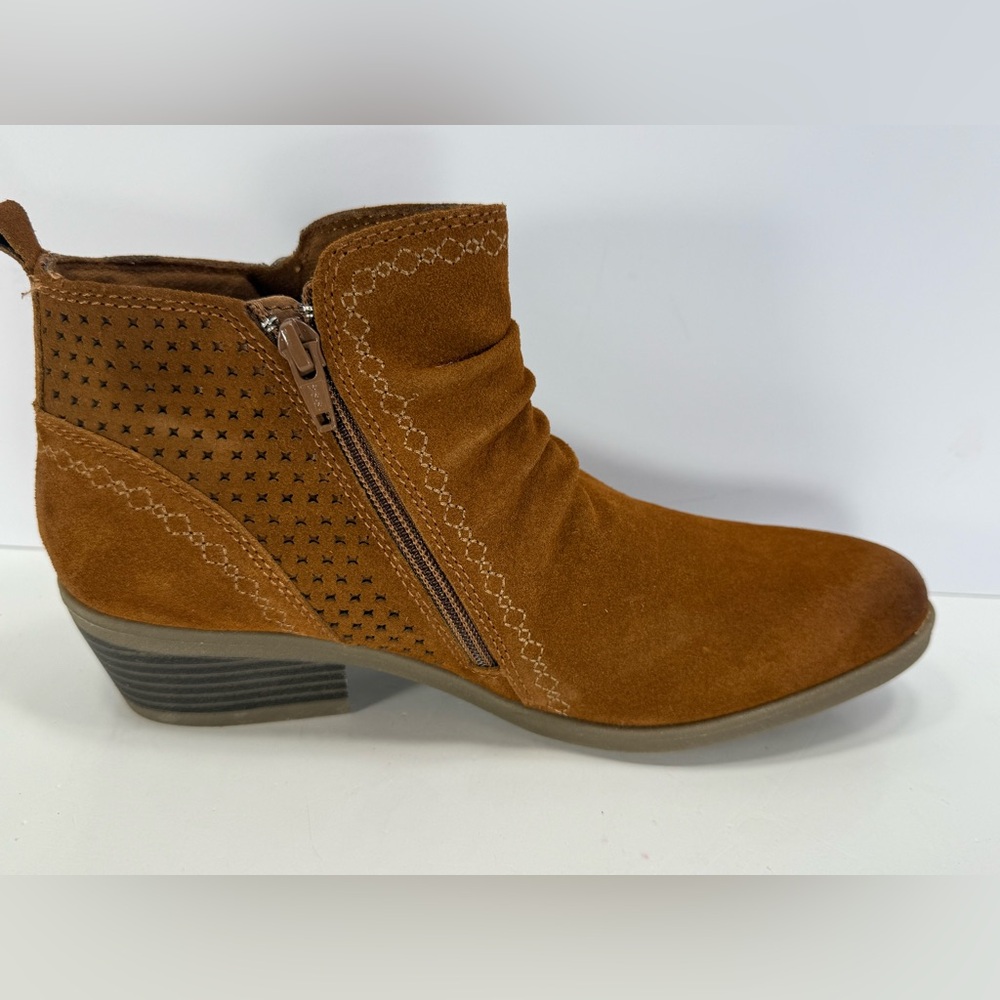 NEW - Earth Origins Cognac Water-Resistant Ankle Boots